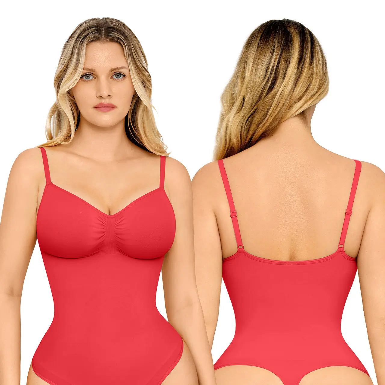 Feelingirl Seamless Covered Bust Thong Bodysuit - Women's Comfort Shapewear for Summer