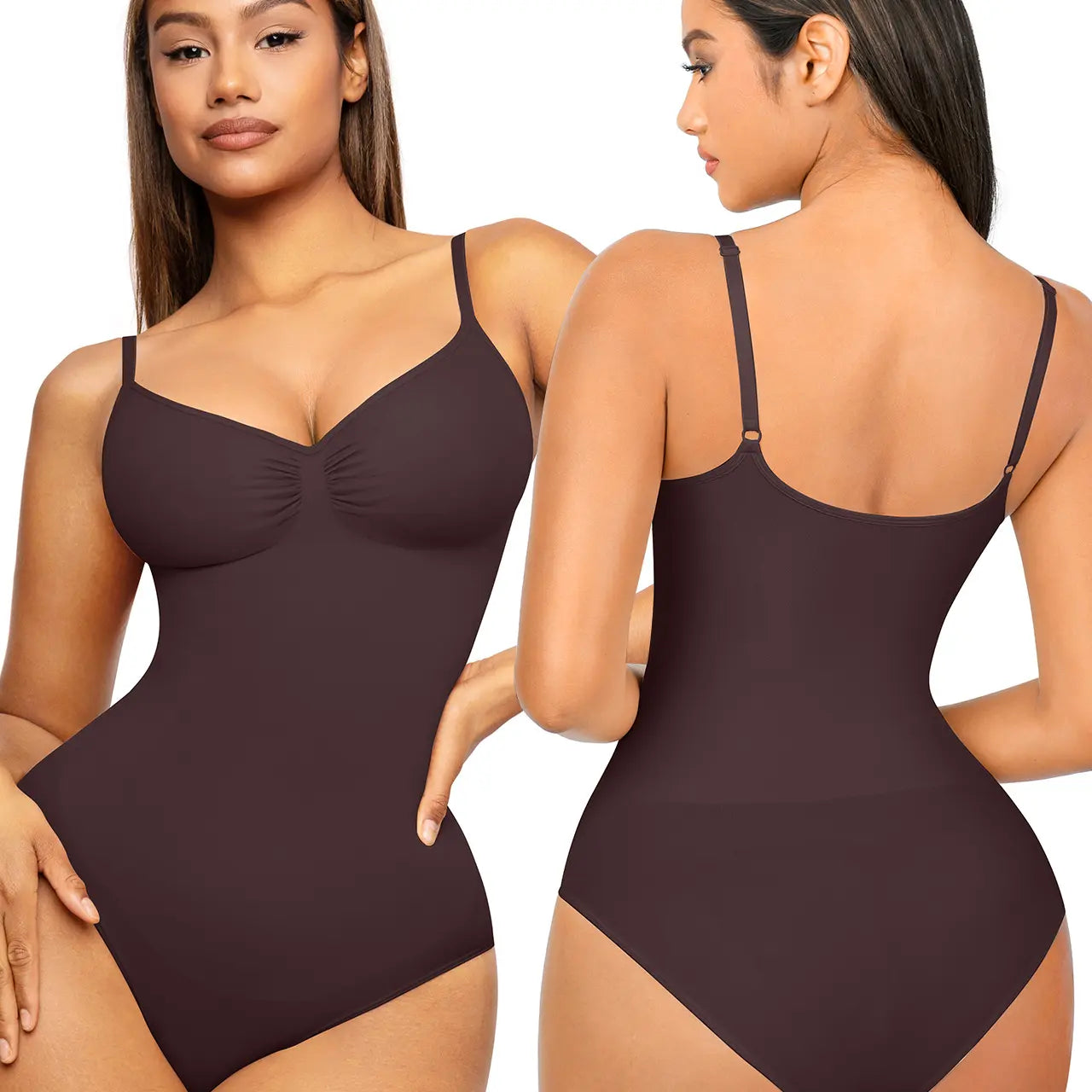 Feelingirl Seamless Covered Bust Thong Bodysuit - Women's Comfort Shapewear for Summer