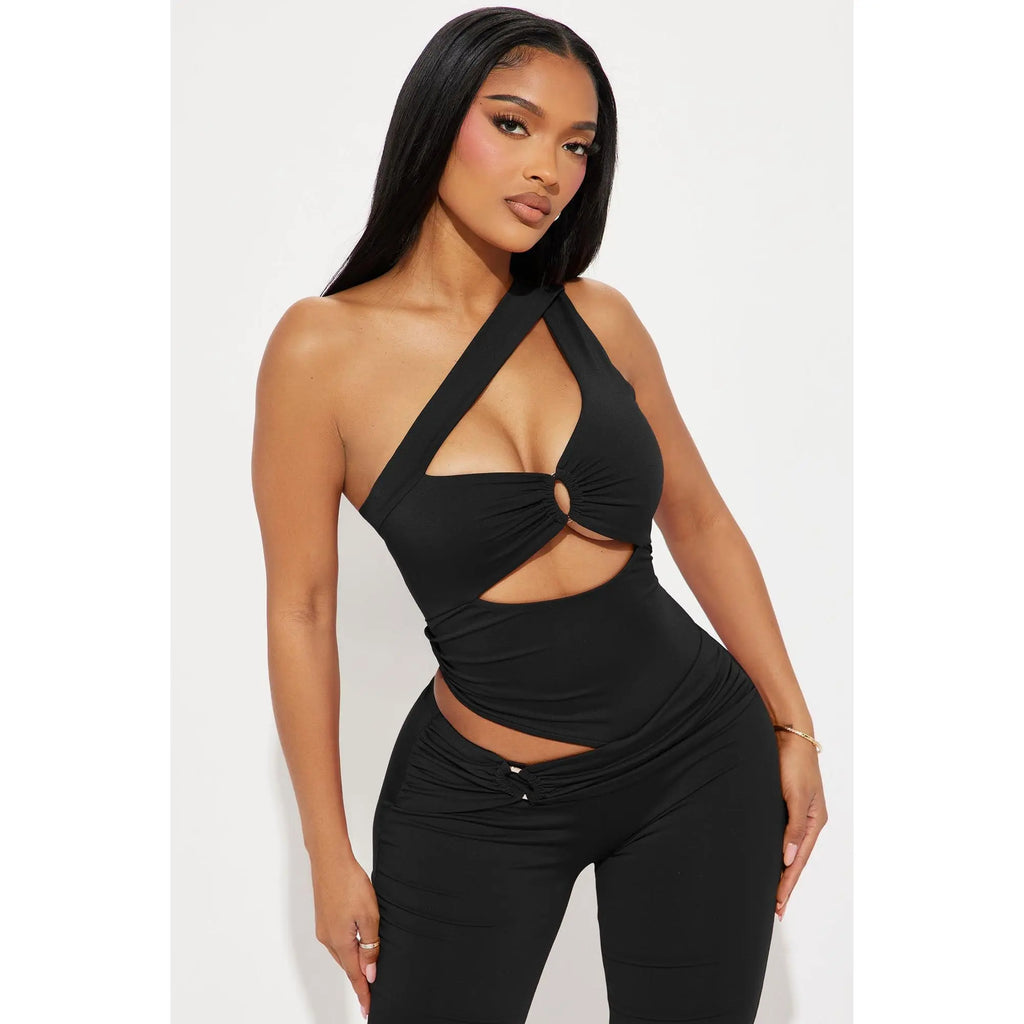 Elevate Your Style with the Stunning Lara Black Cut-Out Jumpsuit