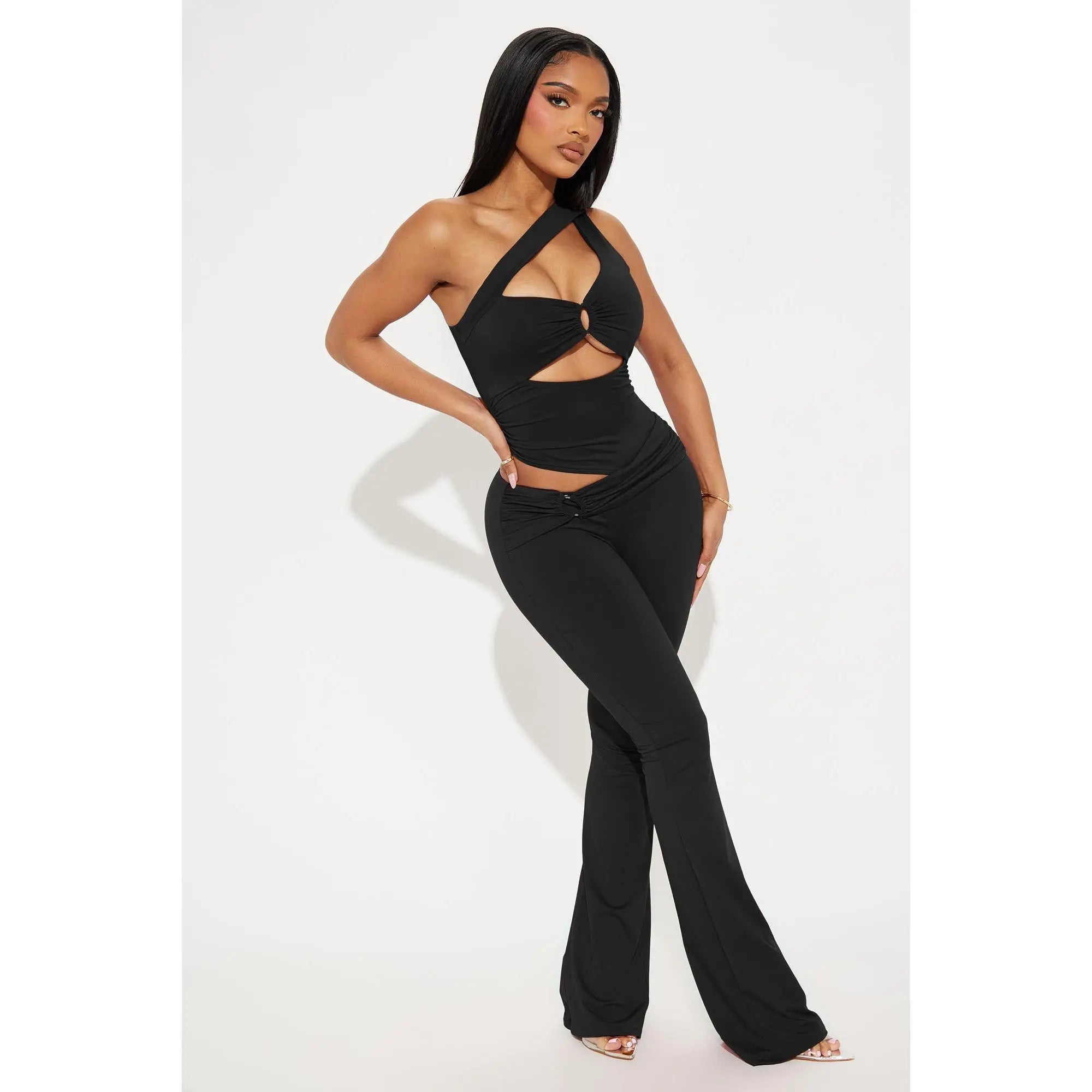 Elevate Your Style with the Stunning Lara Black Cut-Out Jumpsuit