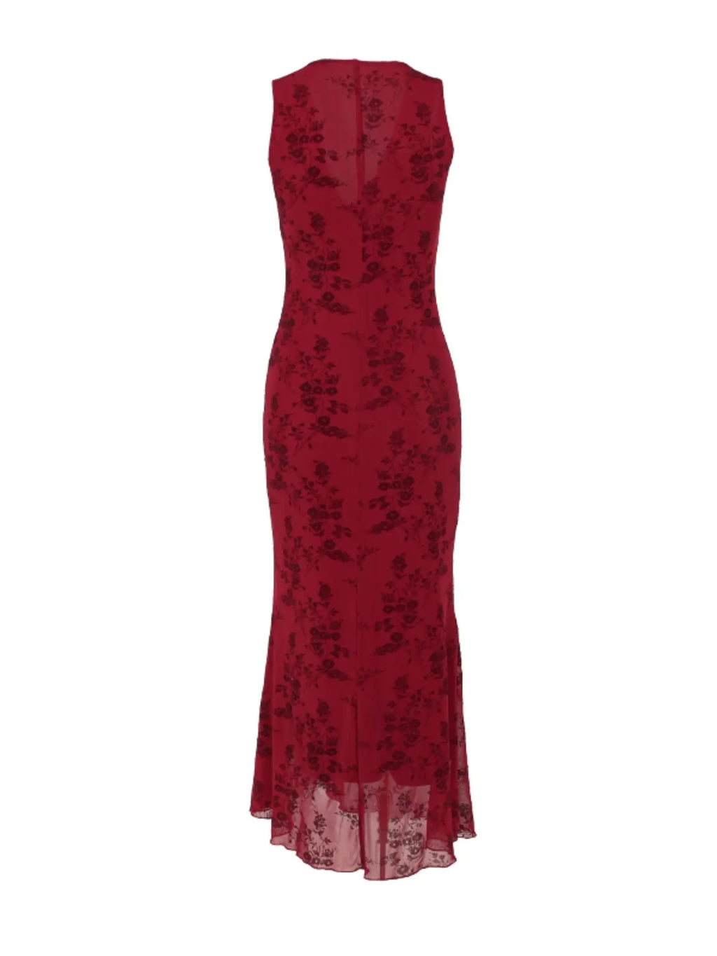 Chic Summer Elegance: Women's Floral Print Sleeveless Deep V-Neck A-Line Dress for Parties and Weddings