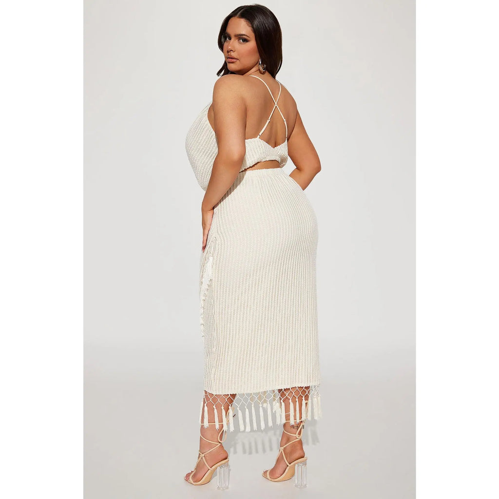 Chic Cream Vacation Skirt Set - Effortless Elegance for Your Summer Getaway