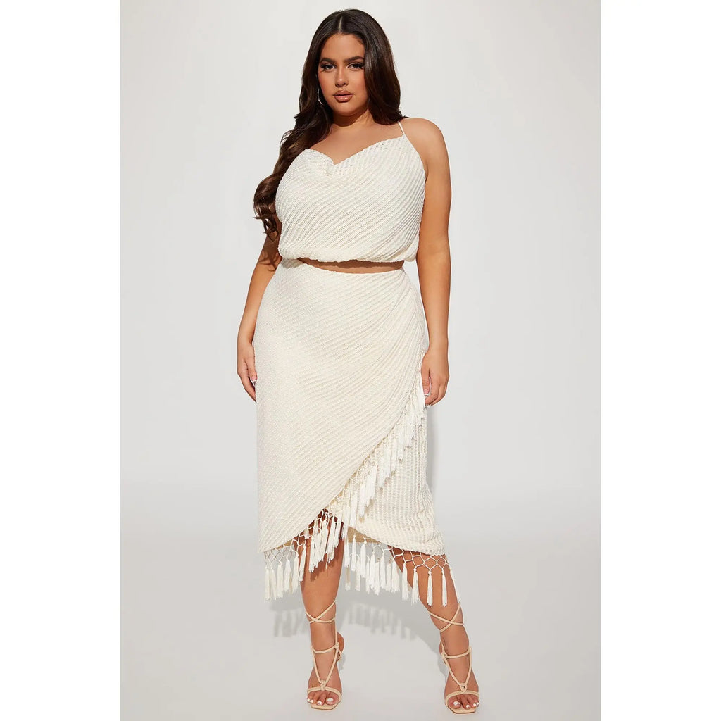 Chic Cream Vacation Skirt Set - Effortless Elegance for Your Summer Getaway