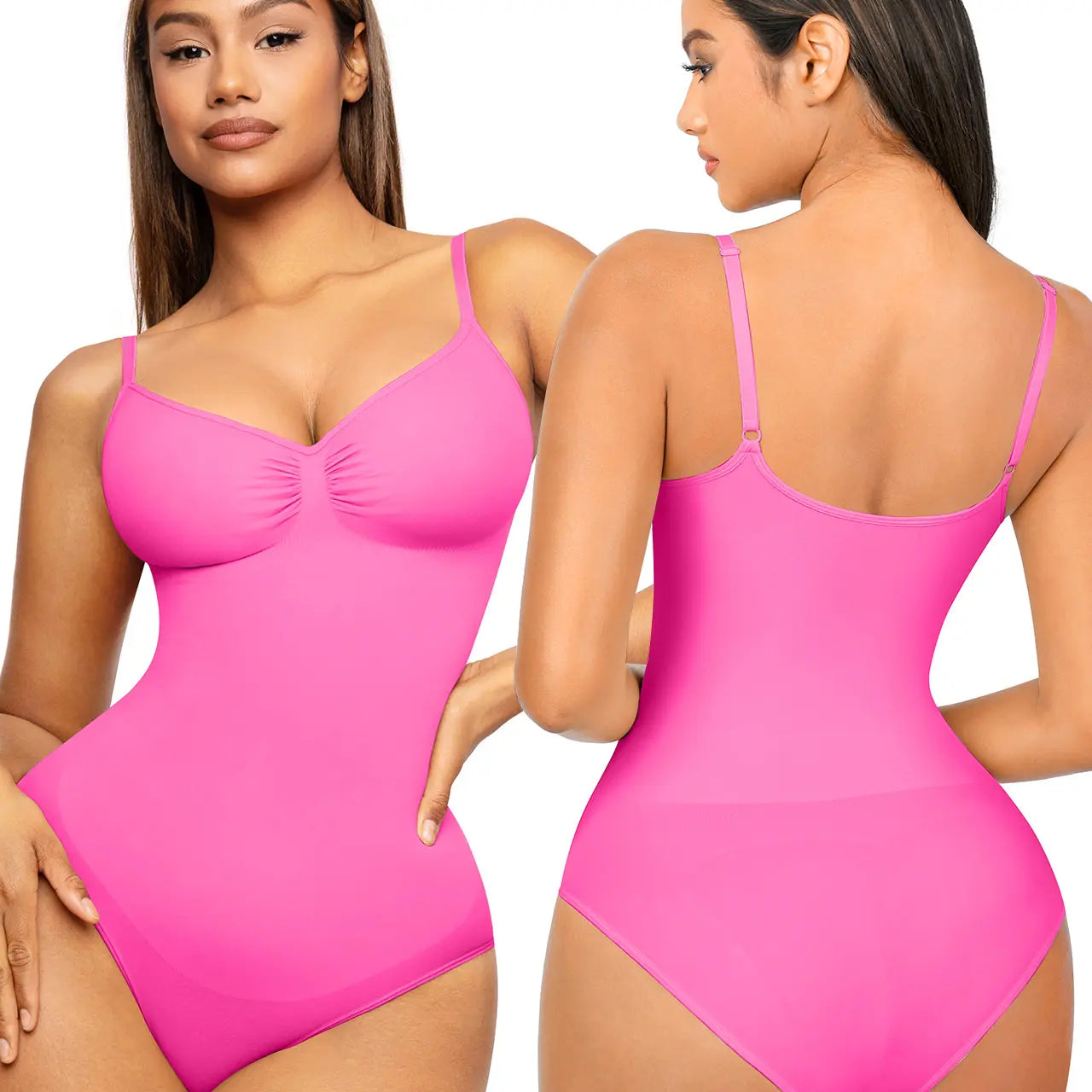 Feelingirl Seamless Covered Bust Thong Bodysuit - Women's Comfort Shapewear for Summer
