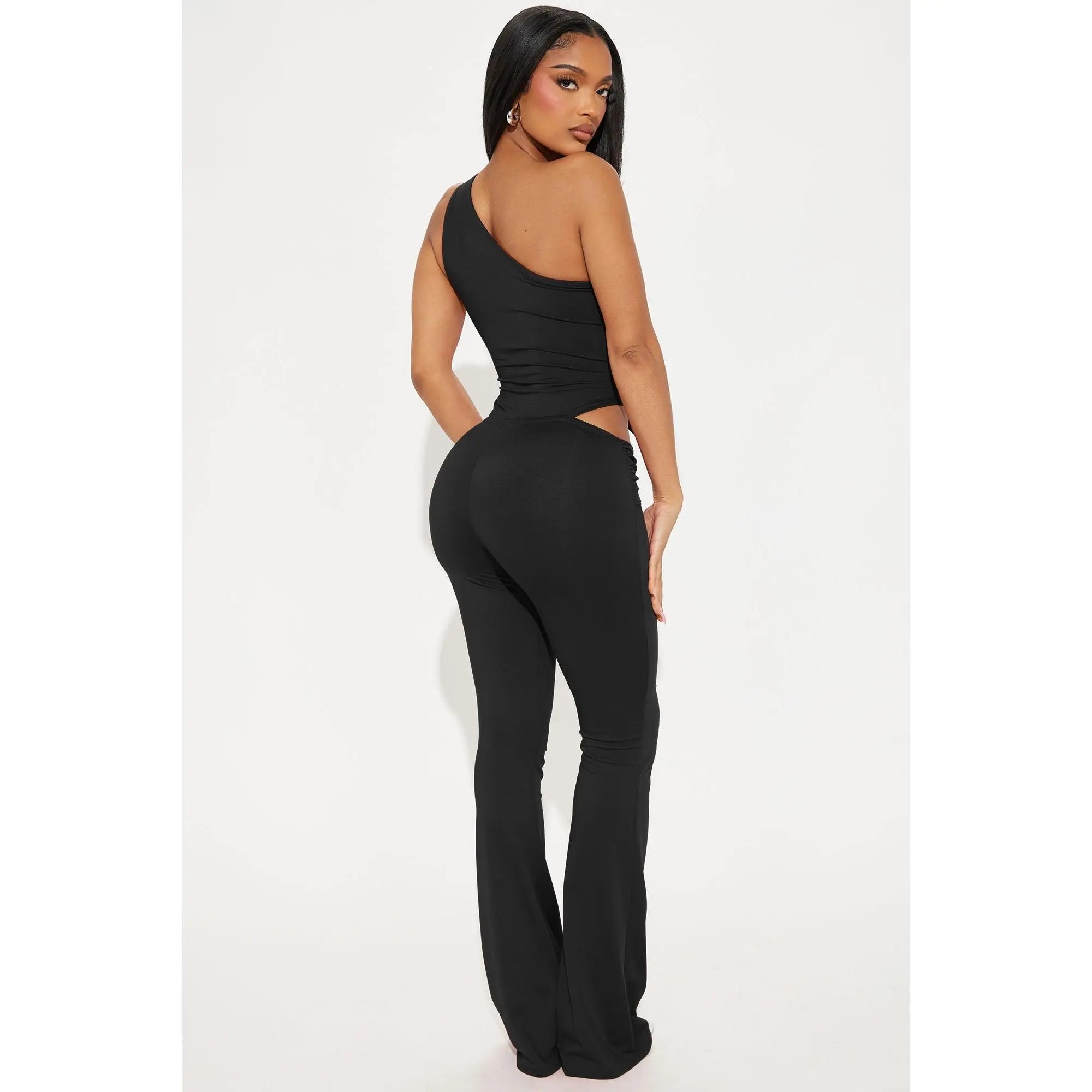 Elevate Your Style with the Stunning Lara Black Cut-Out Jumpsuit