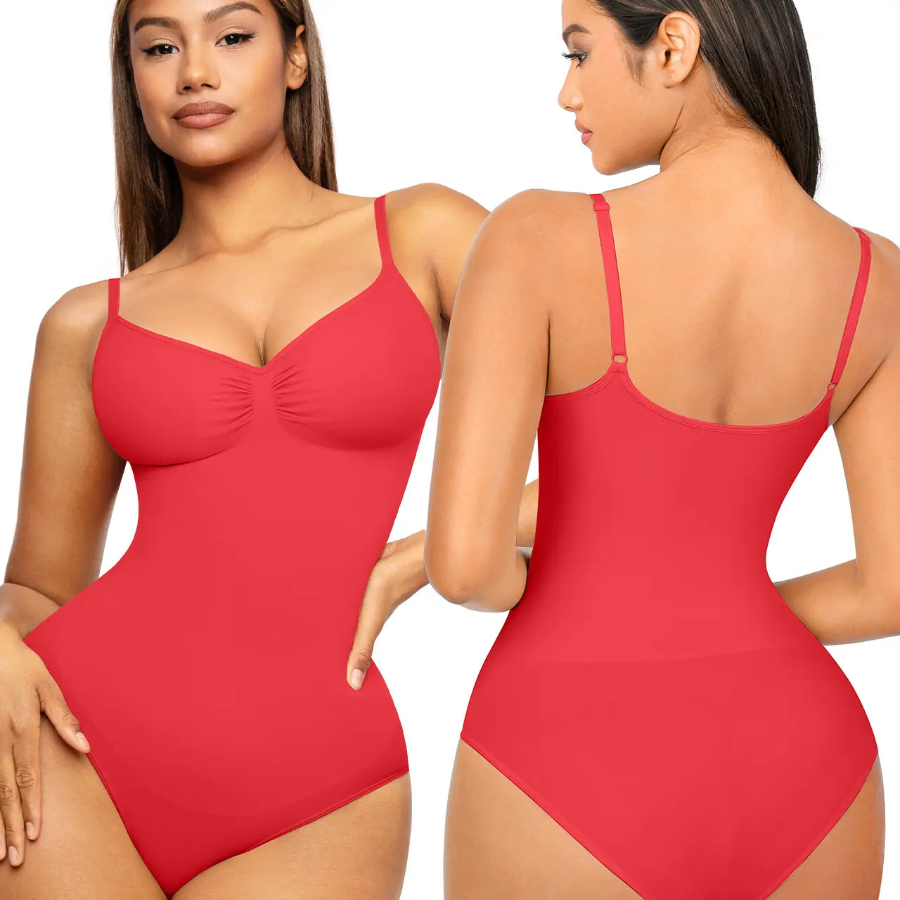 Feelingirl Seamless Covered Bust Thong Bodysuit - Women's Comfort Shapewear for Summer