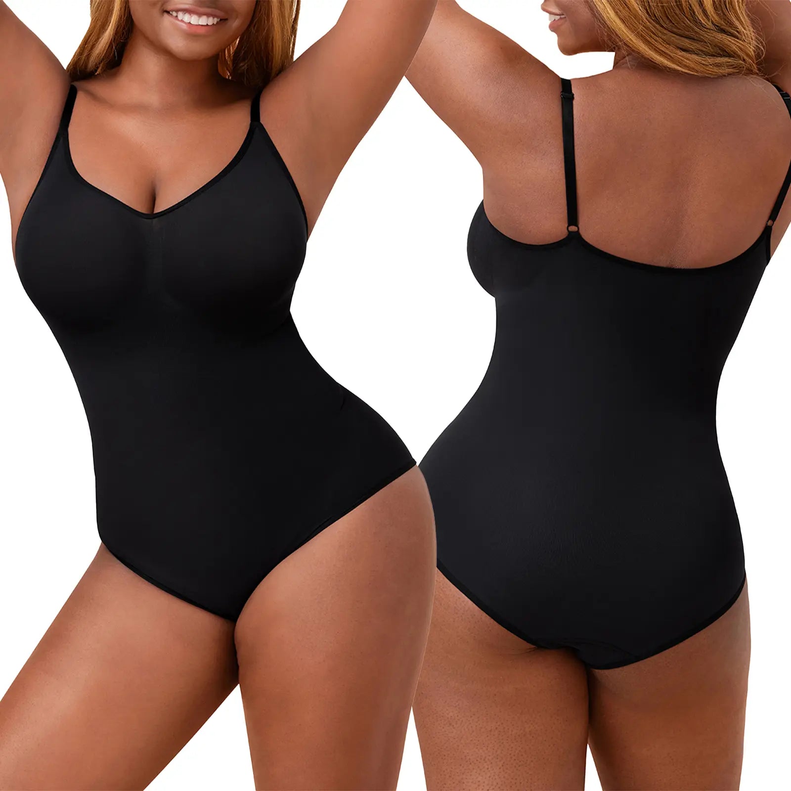 Feelingirl Seamless Covered Bust Thong Bodysuit - Women's Comfort Shapewear for Summer