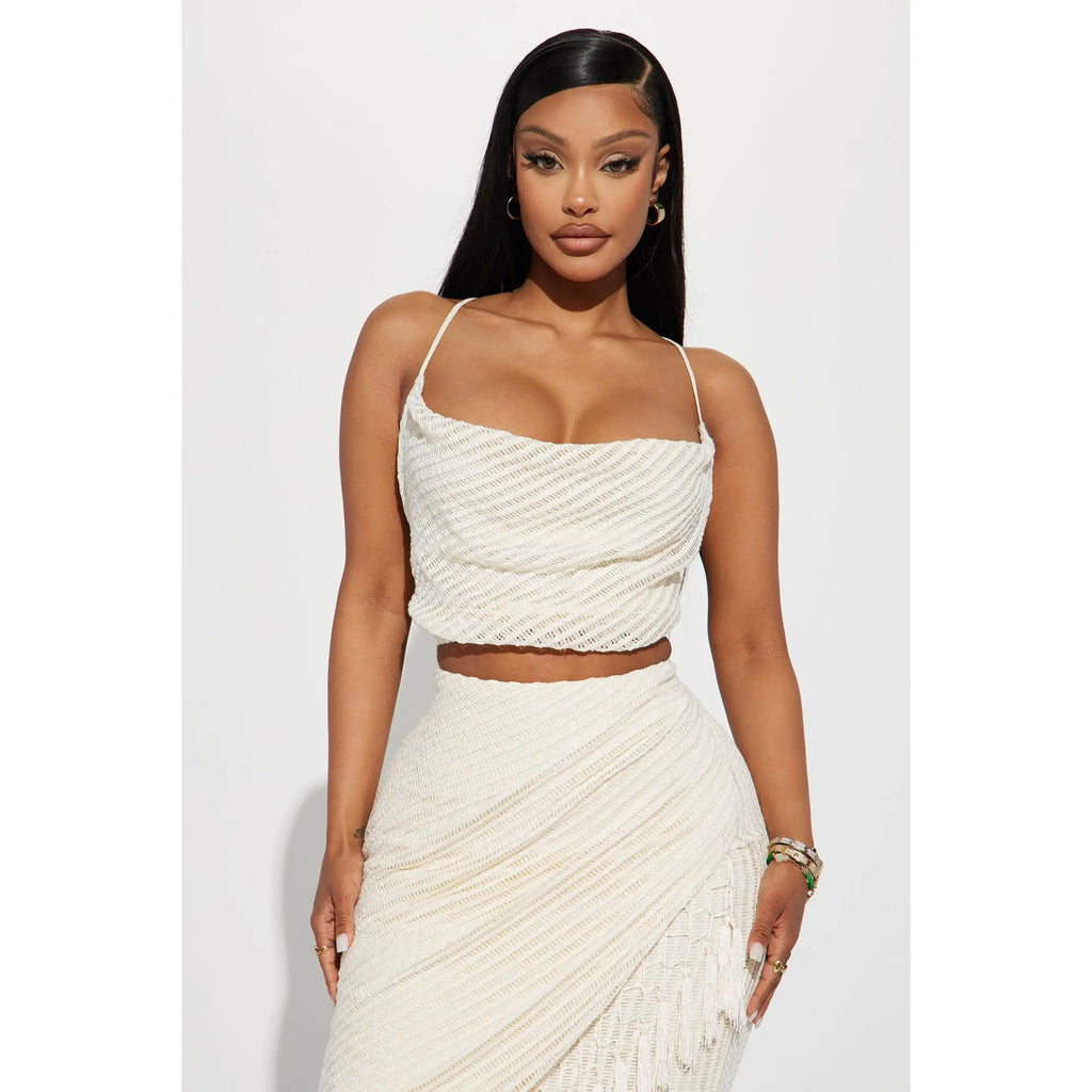 Chic Cream Vacation Skirt Set - Effortless Elegance for Your Summer Getaway